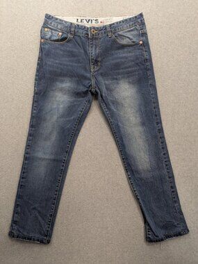 Levis 504 Jeans Mens 34x30 Blue Selvedge Denim Straight Leg Made USA Classic